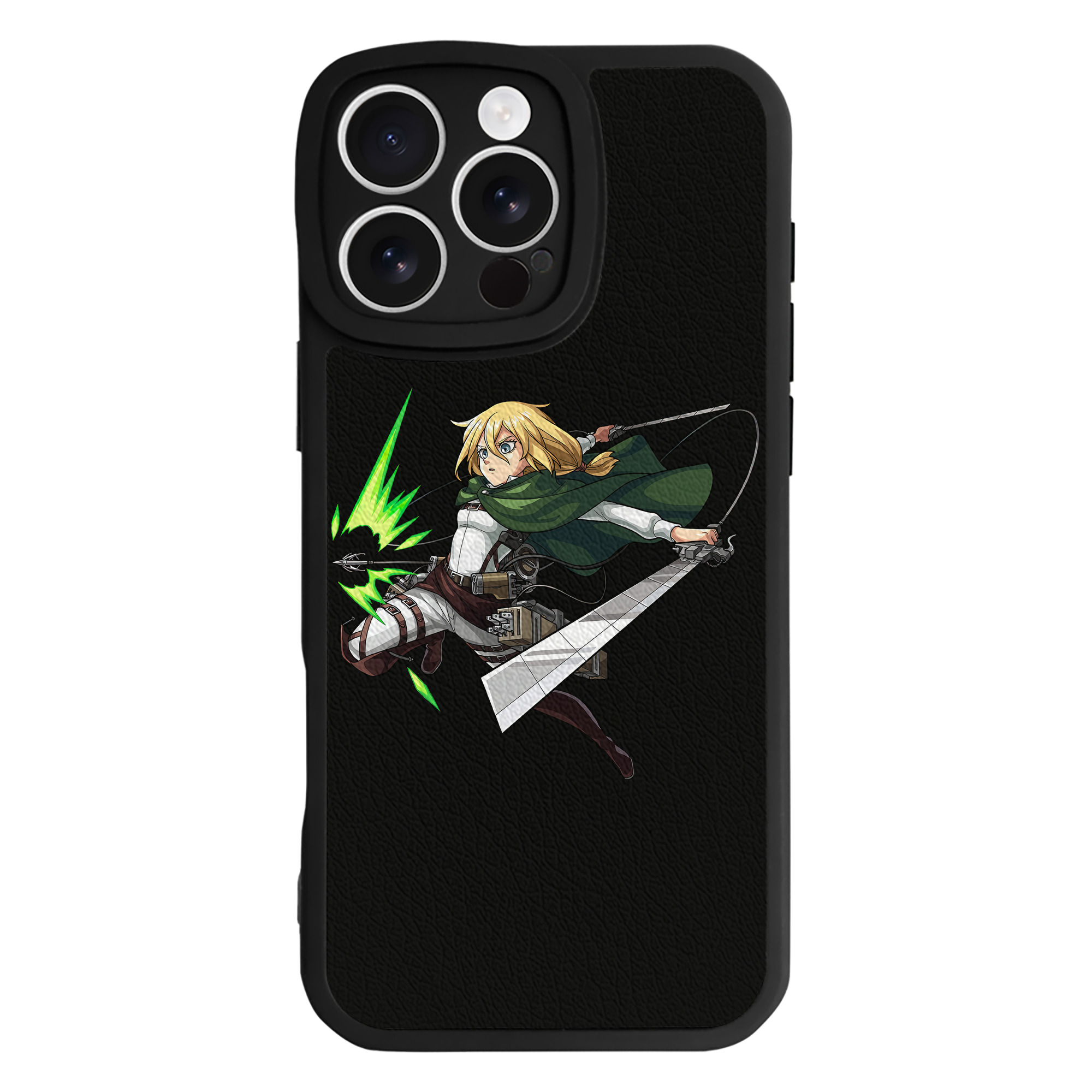 （画像用） 進撃の巨人 クリスタ·レンズ Attack on Titan Christa Lenz 【iPhone 16シリーズ対応】シリコンスマホケース（レザー調） 材質：シリコン